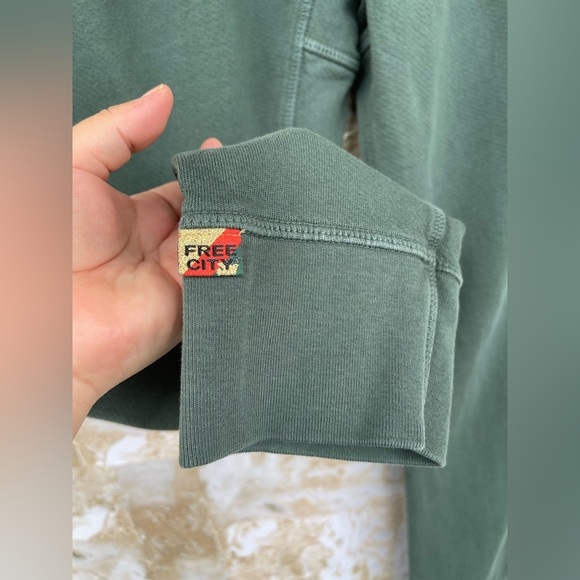 “Free City ‘FLOW’ French Terry Logo Sweatpants – Small, Olive Green - Picture 6 of 10